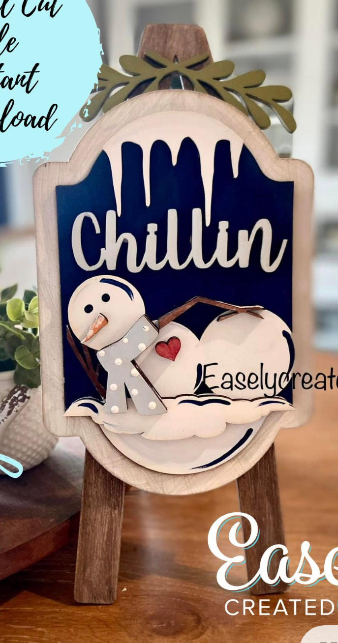 “Just Chillin” Interchangeable Insert for the Tabletop Easel