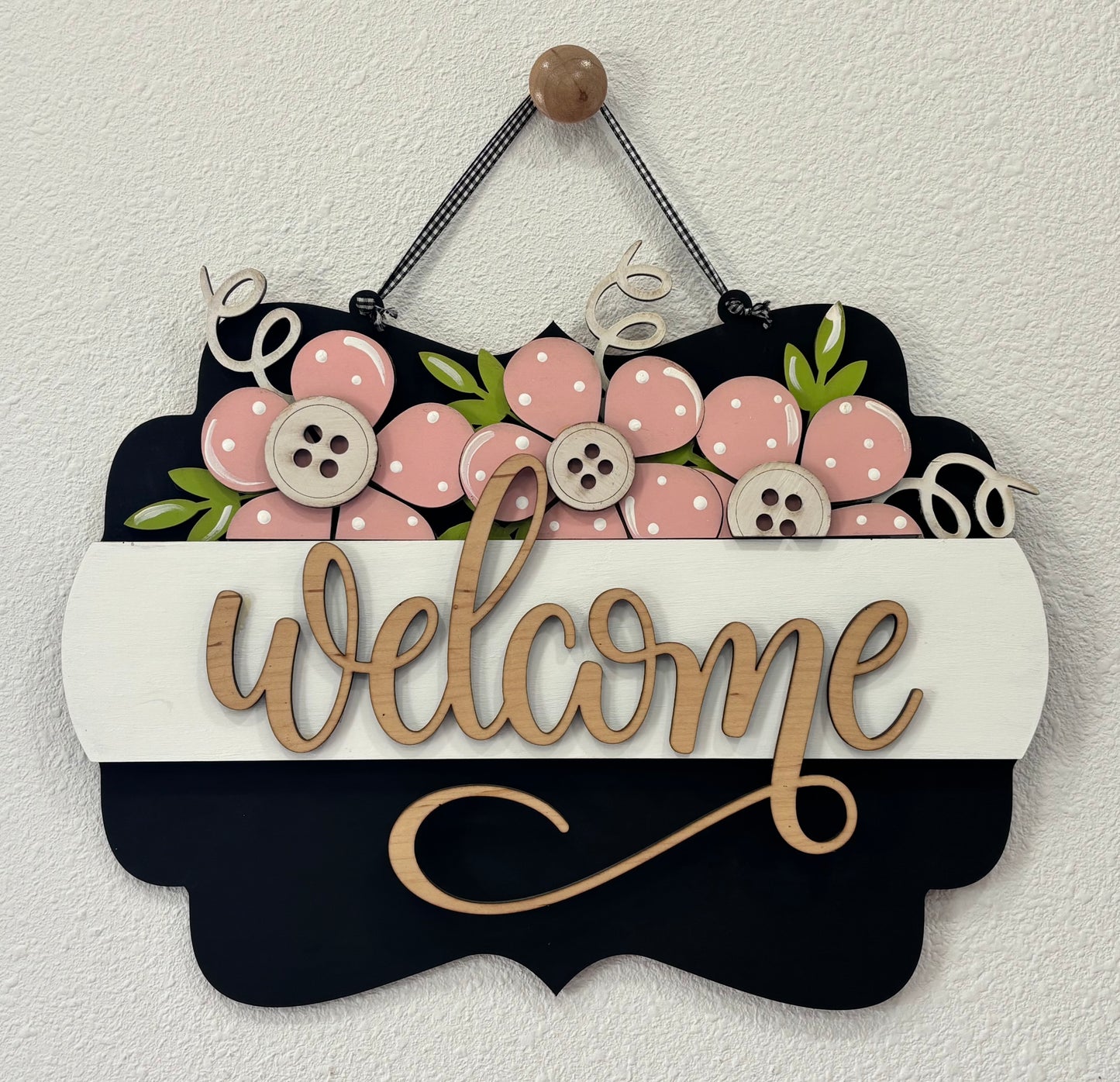 Spring Flower Insert for Scalloped Interchangeable Sign