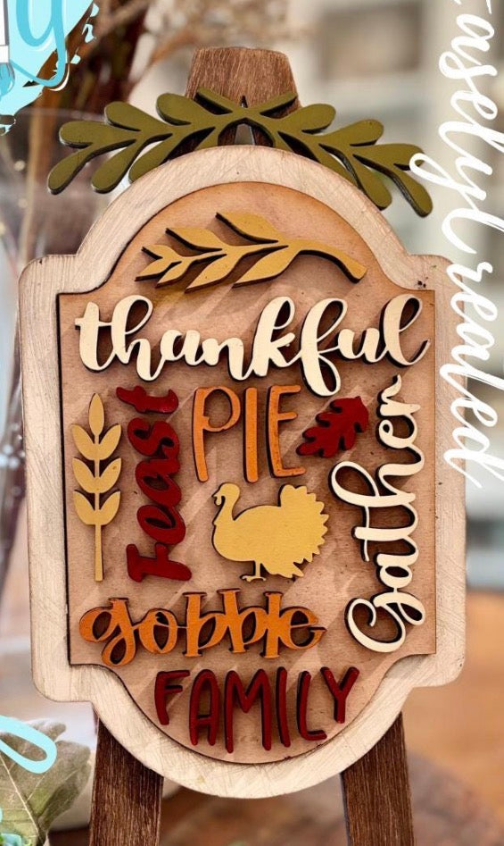 Thanksgiving Words Insert for the Tabletop Easel