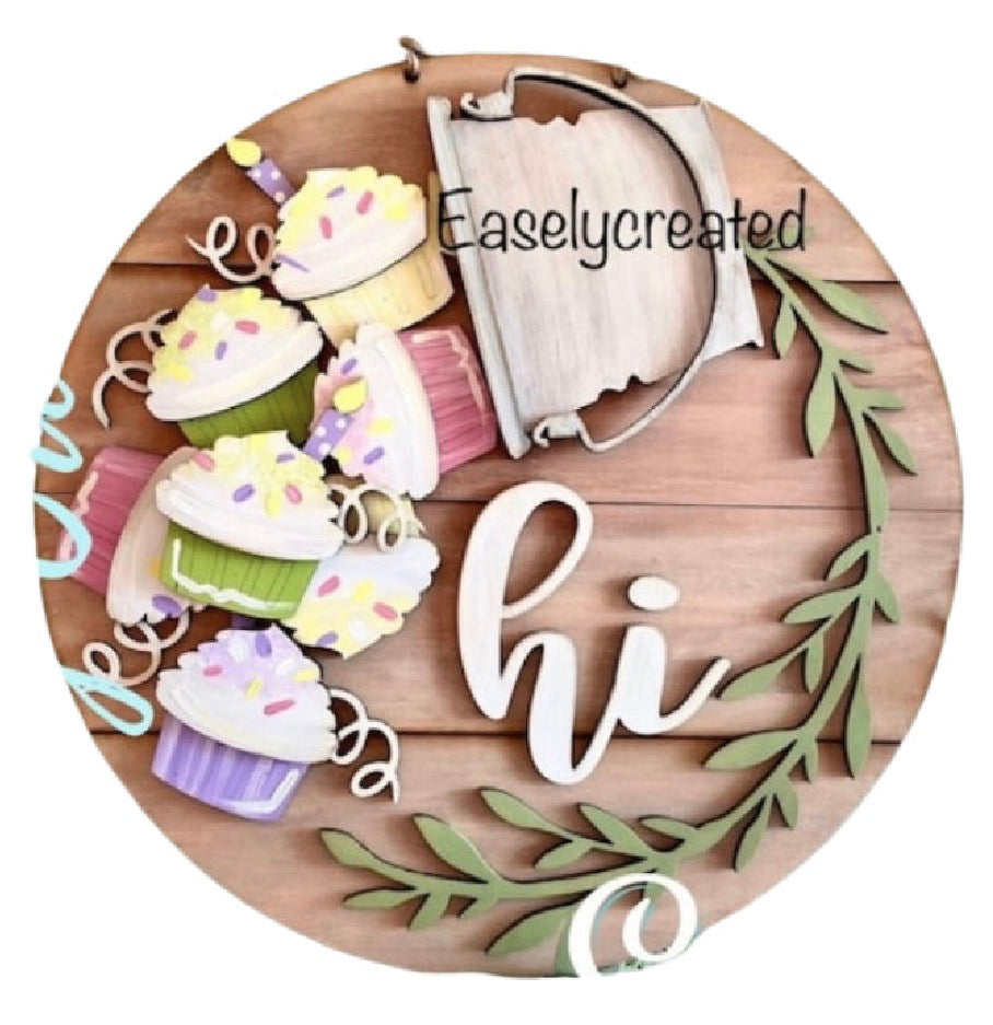Birthday Cupcake Insert ONLY for the 12” HI Sign