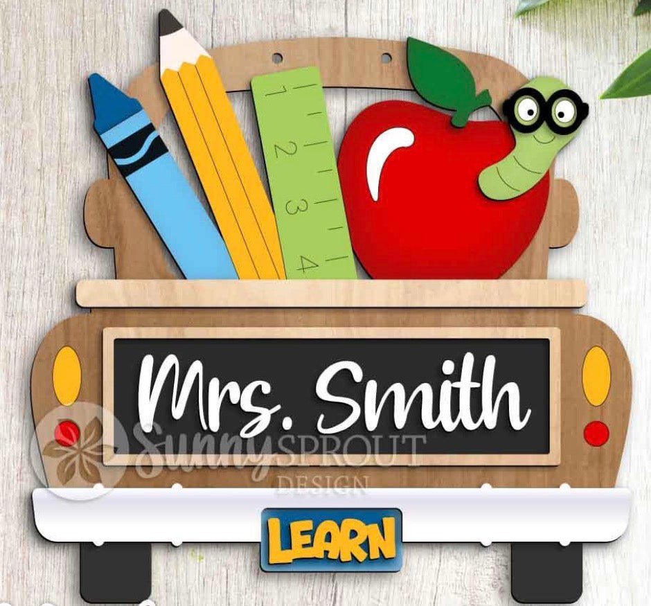 12” Personalized Truck Door Hanger