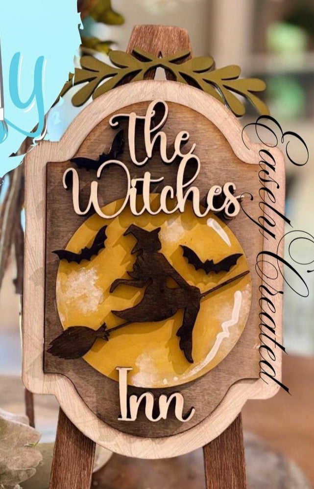 The Witches Interchangeable Insert for the Tabletop Easel or Lace Easel Frame