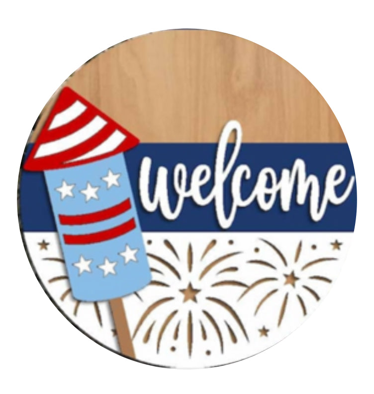 12” Welcome Fireworks Sign