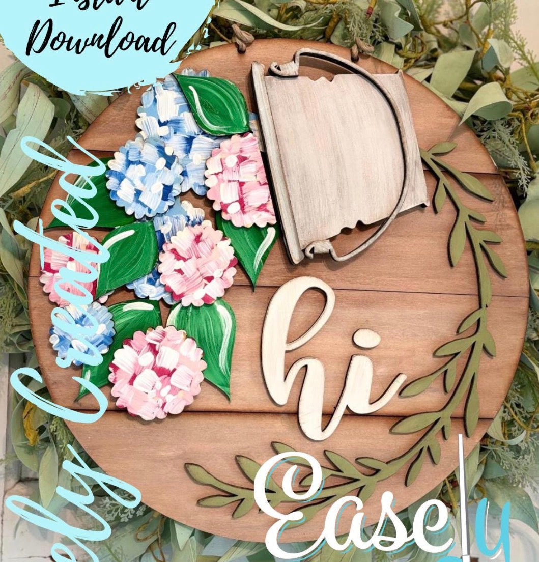 Hydrangeas Insert ONLY for the 12” HI Sign
