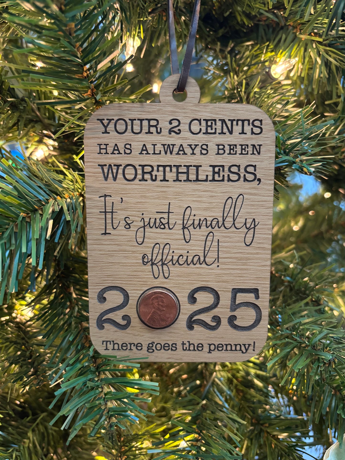 “Your 2 Cents” 2025 Penny Keepsake Ornament