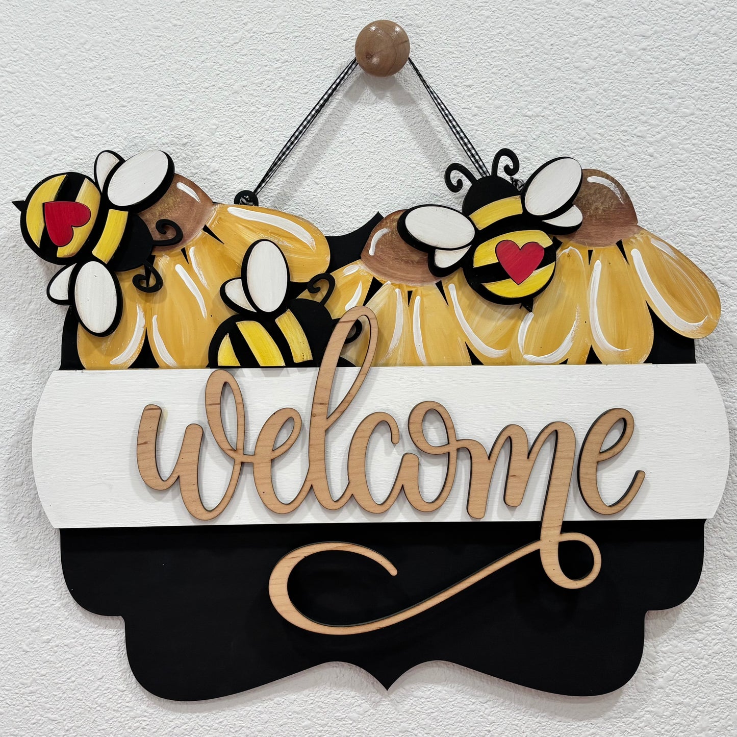 Bumblebee Insert for the Scalloped Interchangeable Sign