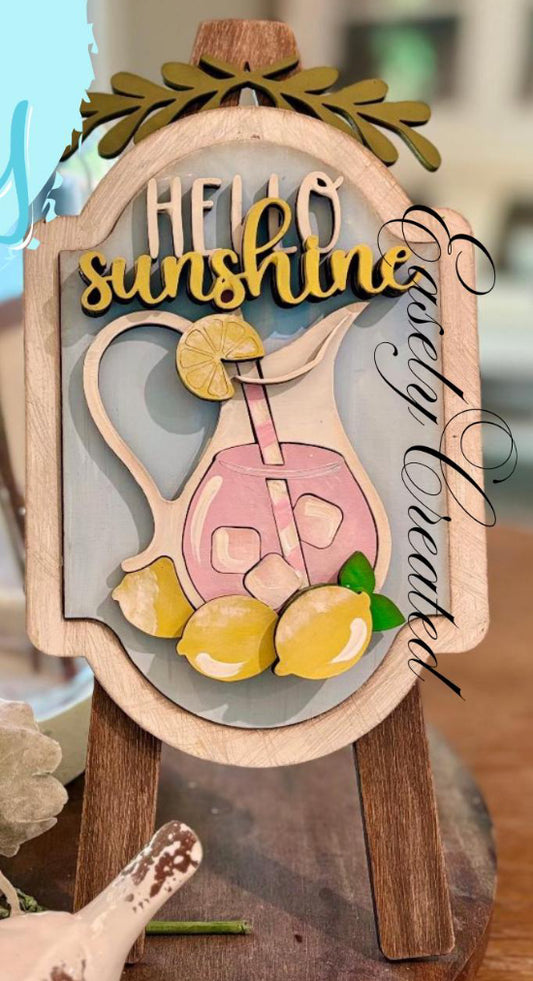 “Hello Sunshine” Interchangeable Insert for the Tabletop Easel