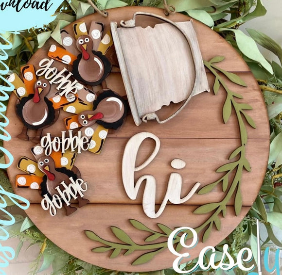 Turkey INSERT ONLY for the 12” HI Sign (Base piece sold separately)