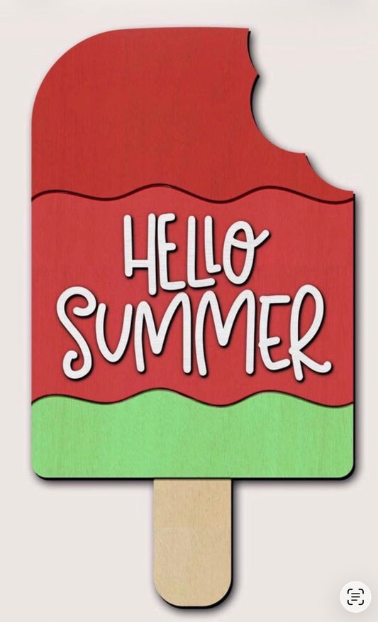 Hello Summer Popsicle Sign (4H Craft Day Only)
