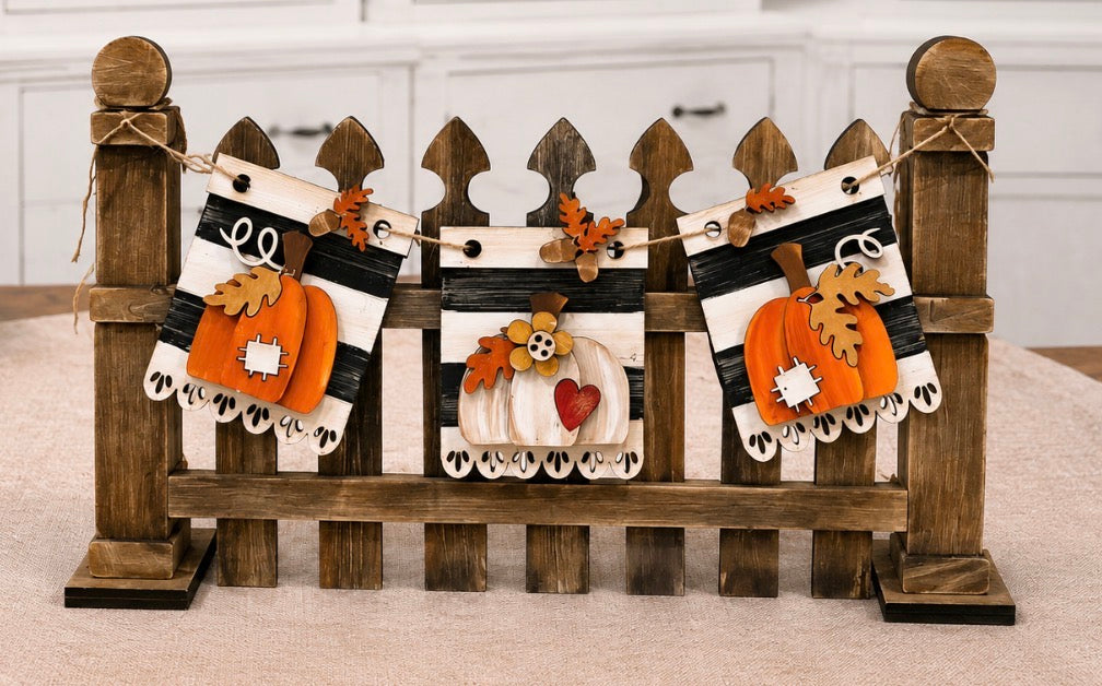 Fall Patch Pumpkin Mini Banner Interchangeable Insert Only