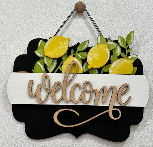 Lemon Insert for Scalloped Interchangeable Sign