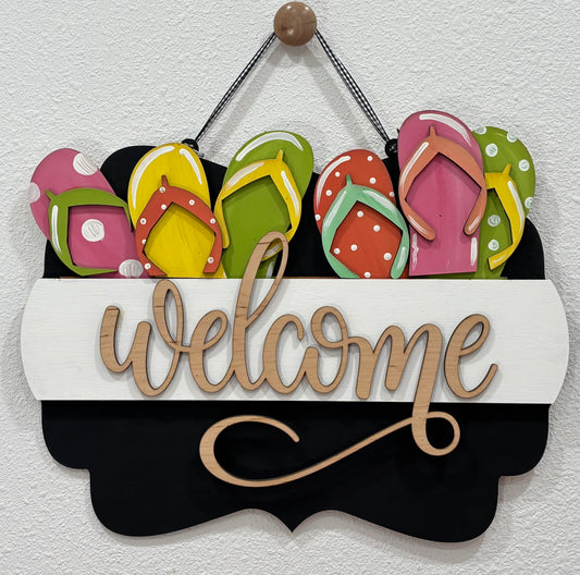 Flip Flop Insert for Scalloped Interchangeable Sign