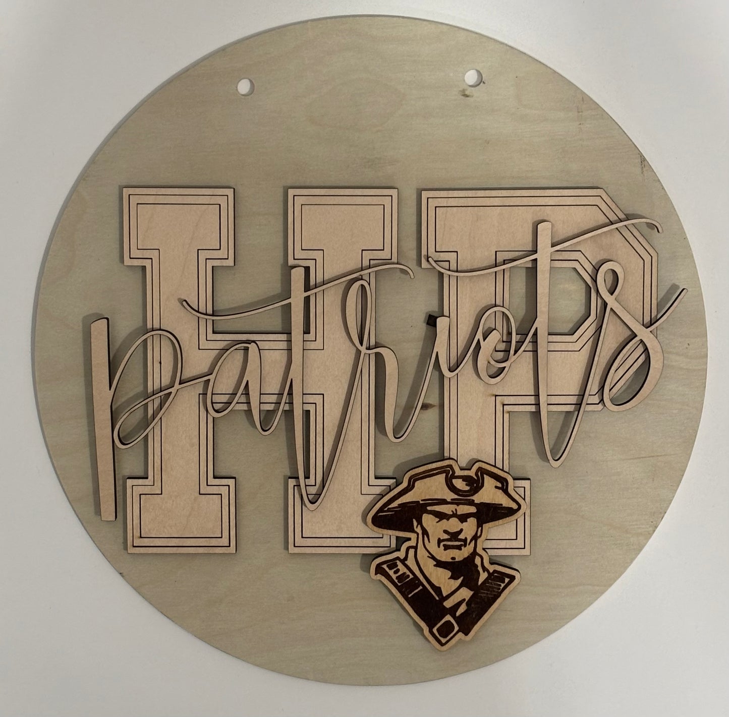 12” Hi Plains Patriots School Spirit Sign
