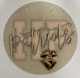 12” Hi Plains Patriots School Spirit Sign