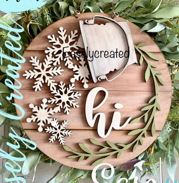 Snowflake Insert for the 12” HI Sign (INSERT ONLY - sign backer sold separately)
