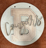 12” Burlington Cougars School Spirit Sign