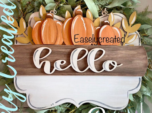 Pumpkin Insert for Scalloped Interchangeable Sign