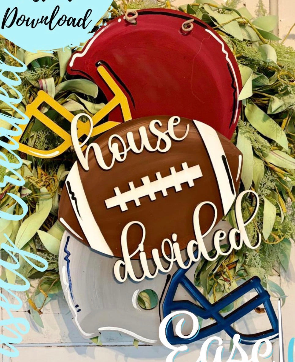 House Divided Football Sign