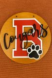 12” Burlington Cougars School Spirit Sign