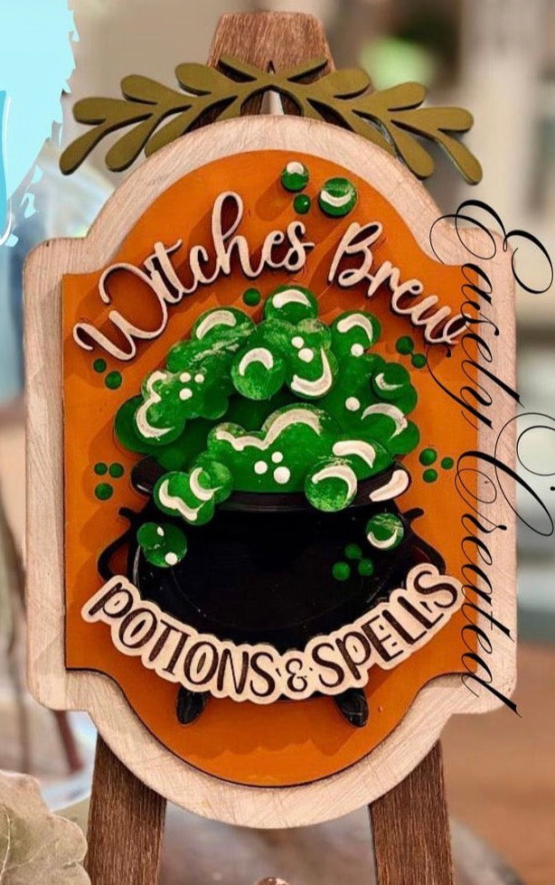 Witches Brew Interchangeable Insert for the Tabletop Easel or Lace Easel Frame