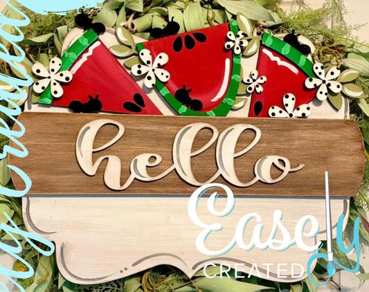 Watermelon Insert for Scalloped Interchangeable Sign