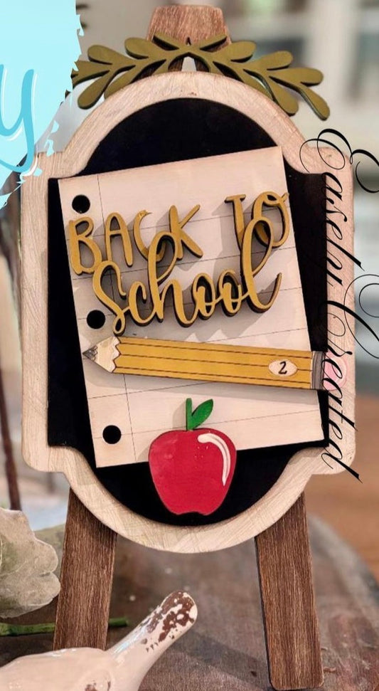 Back to School Interchangeable Insert for the Tabletop Easel