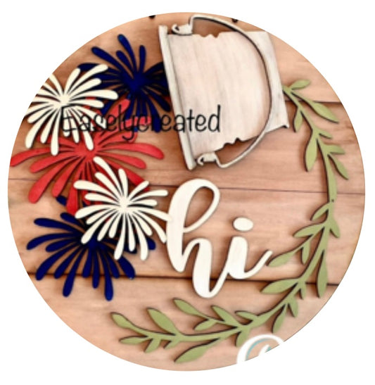 4th of July Fireworks Insert ONLY for the 12” HI Sign