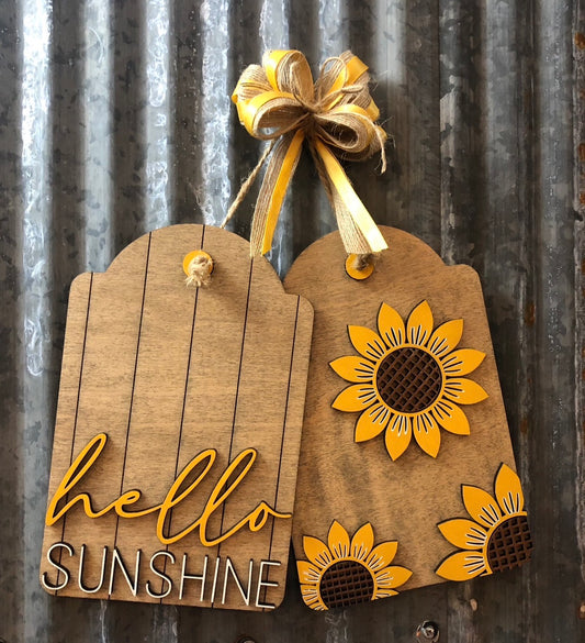 Sunflower Door Tags