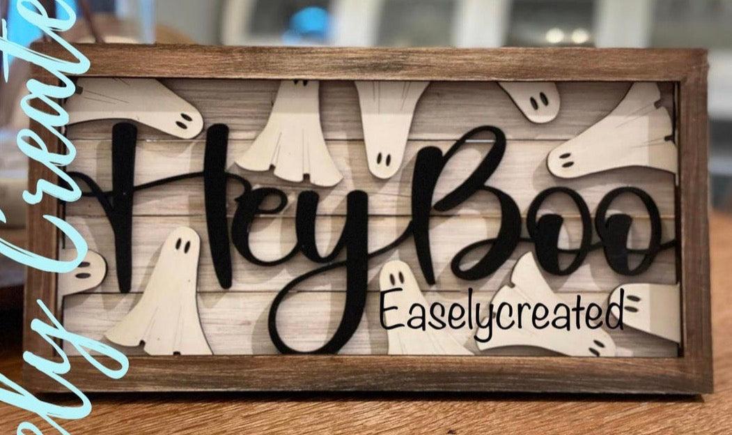 “Hey Boo” Insert for the Framed Sign