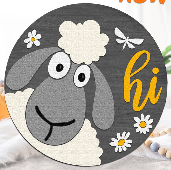 12” Sheep Hanging Sign
