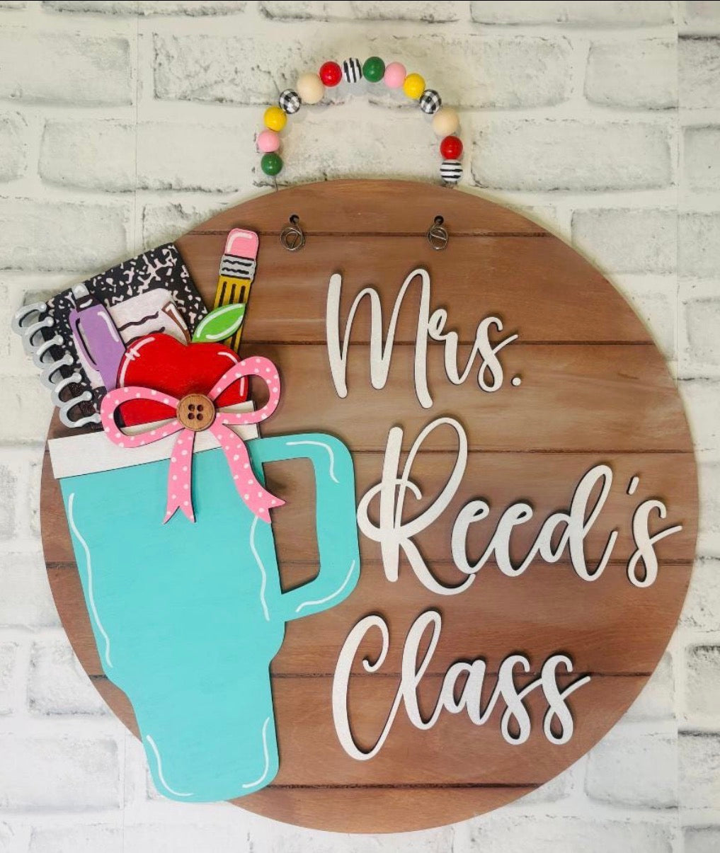 12” Personalized Tumbler Door Hanger
