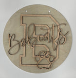 12” Bethune Bobcats School Spirit Sign