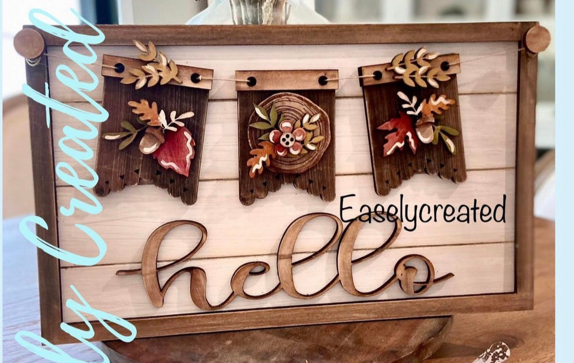 Fall Leaves Mini Banner Interchangeable Insert Only (Copy)