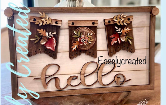 Fall Leaves Mini Banner Interchangeable Insert Only (Copy)