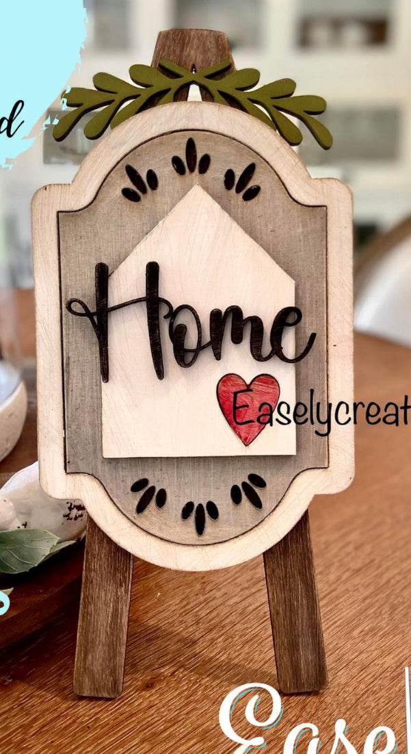 “Home” Interchangeable Insert for the Tabletop Easel