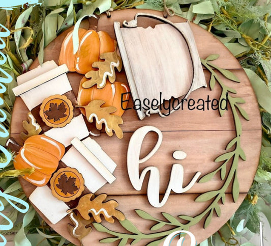 Fall Pumpkin Spice INSERT ONLY for the 12” HI Sign (Base piece sold separately)