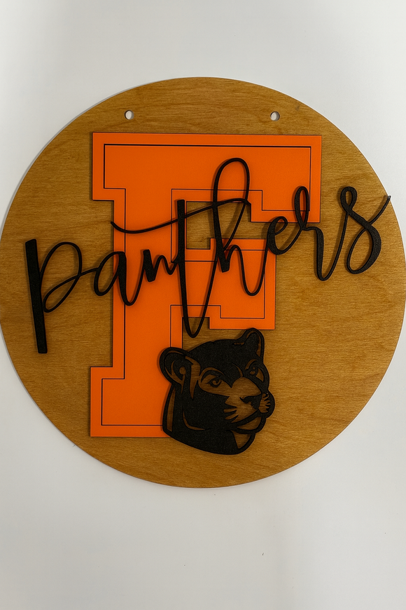 12” Flagler Panthers School Spirit Sign