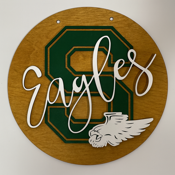 12” Stratton Eagles School Spirit Sign