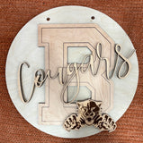 12” Burlington Cougars School Spirit Sign