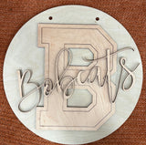 12” Bethune Bobcats School Spirit Sign