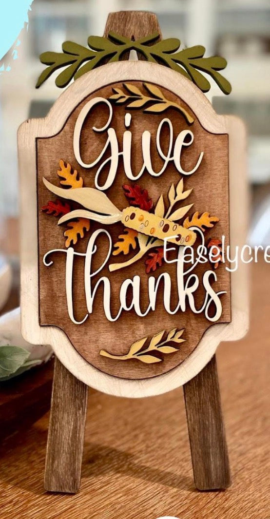 Give Thanks Insert for the Tabletop Easel