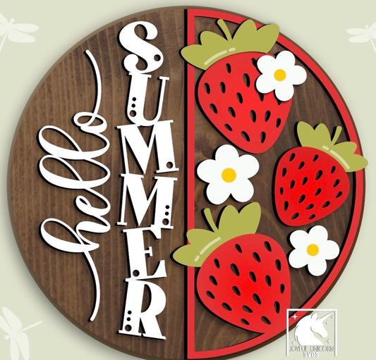 Hello Summer Strawberry Sign (4H Craft Day Only)