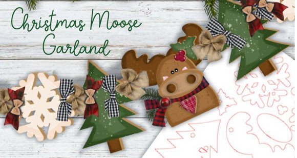 Christmas Moose Garland