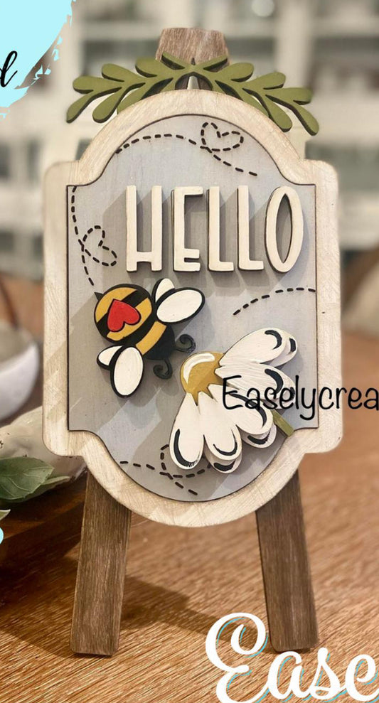“Hello Bee” Interchangeable Insert for the Tabletop Easel