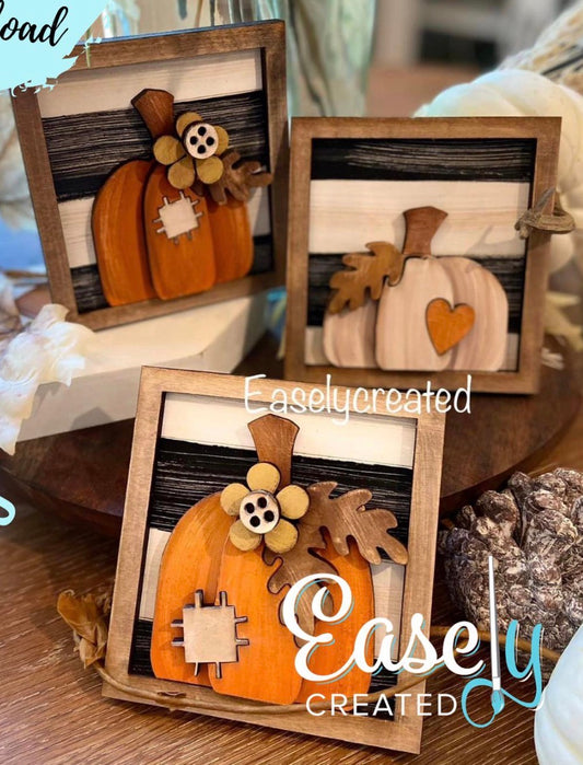Mini Pumpkin Sign Trio