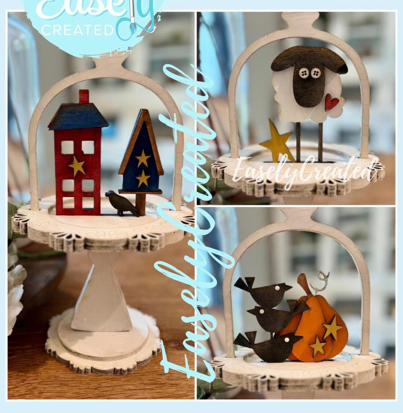 Mini Cake Stand with Primitive Bundle