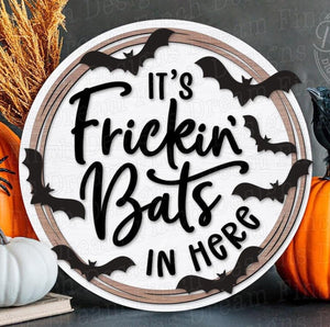 12” Hanging Bats Sign