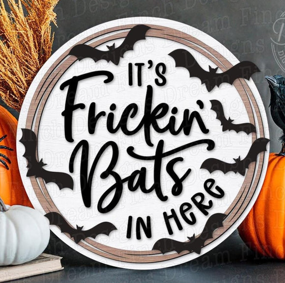 12” Hanging Bats Sign