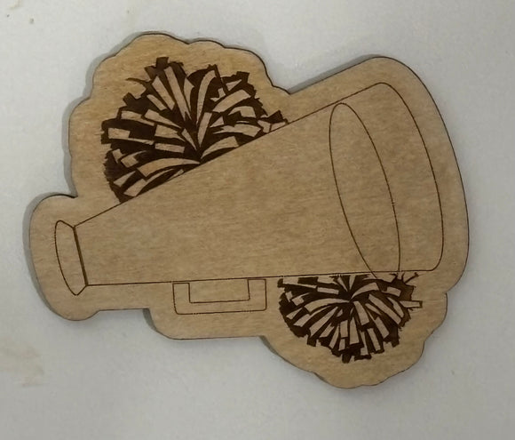 Cheer sports shape for school spirit sign