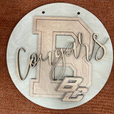 12” Burlington Cougars School Spirit Sign